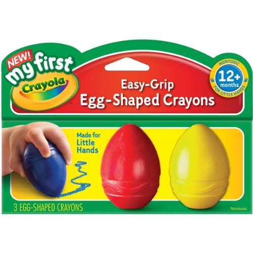 Crayola 婴幼儿蛋形可水洗无毒蜡笔，1岁以上，原价$7.99，现仅售$5.99