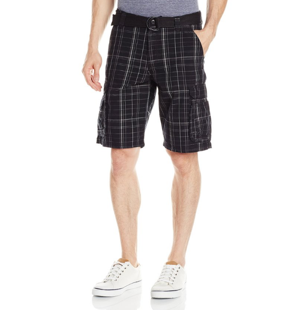 PRIME ONLY: Lee Men's Dungarees New Belted Wyoming Cargo Short, Riviera ALendale Plaid, 30, Only $9.84