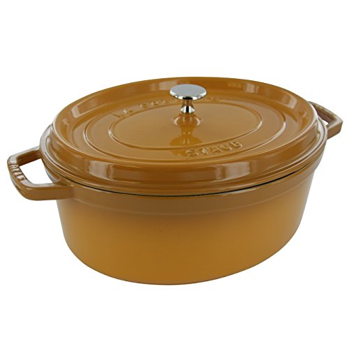 Staub 7-Quart Oval Cocotte, Mustard, Only $199.99, free shipping