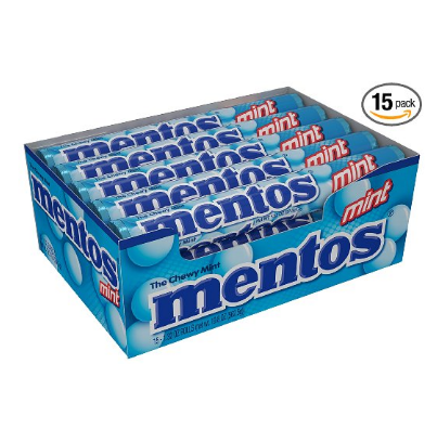 Mentos Rolls, Mint, 1.32 Ounce (Pack of 15) only $7.35 via clip coupon, Free Shipping