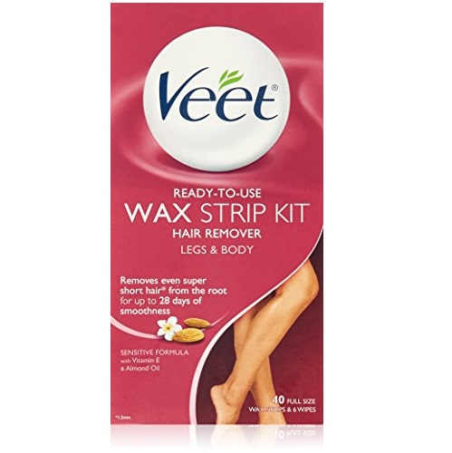 Veet Ready-to-use Wax Strip Kit, Hair Remover for Legs & Body , 40 Count, only $3.39, free shipping after clipping coupon and using SS