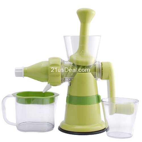 Chef's Star® Manual Hand Crank Juicer - Single Auger Juice Press Ideal for Fruit, Vegetables, Wheat Grass - with Suction Base, only $17.99 after using coupon code