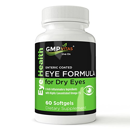GMPVitas Enteric Coated Eye Formula- 1480mg Omega-3 Supplement-590mg EPA-440mg DHA-1000 IU Vitamin A-2000 IU Vitamin D3, Only$15.68