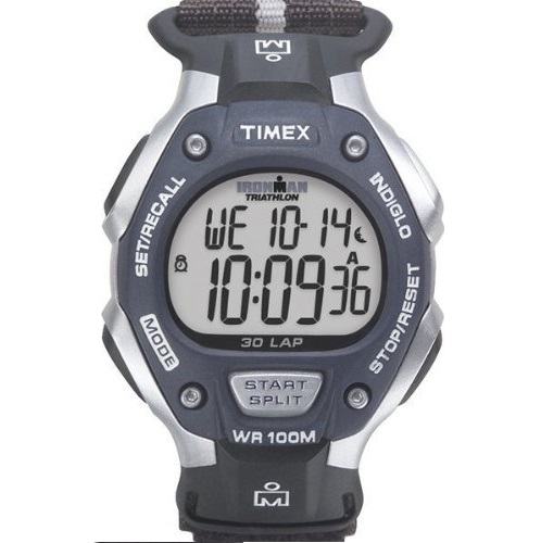 Timex Ironman Triathlon 30 Lap Full Size Silver/Blue/Black, only $22.95