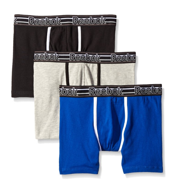 Reebok Men's 3 Pack Stretch Boxer Brief Pouch only $9.43