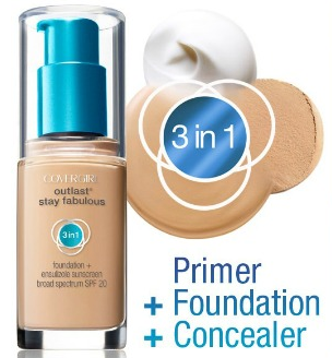 Covergirl Outlast Stay Fabulous 3-in-1 Foundation, Buff Beige 825, 1fl.oz only $6.59 via clip coupon