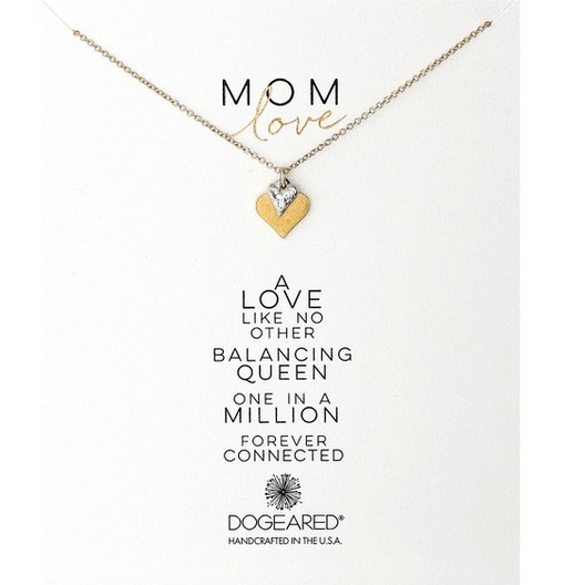 Dogeared Mom Love Perfect Heart with Mini Stone Heart Necklace $24.77 FREE Shipping on orders over $49