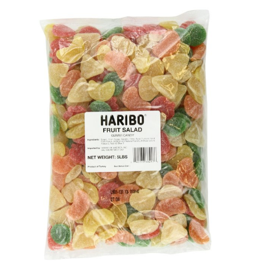 Haribo Gummi Candy, Fruit Salad, 5-Pound Bag only $14.45