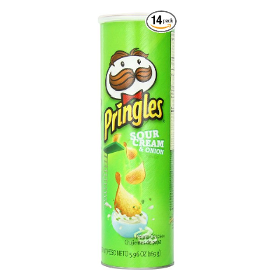 Pringles 品客洋葱口味薯片 169克 14盒装，现点击coupon后仅售$13.38