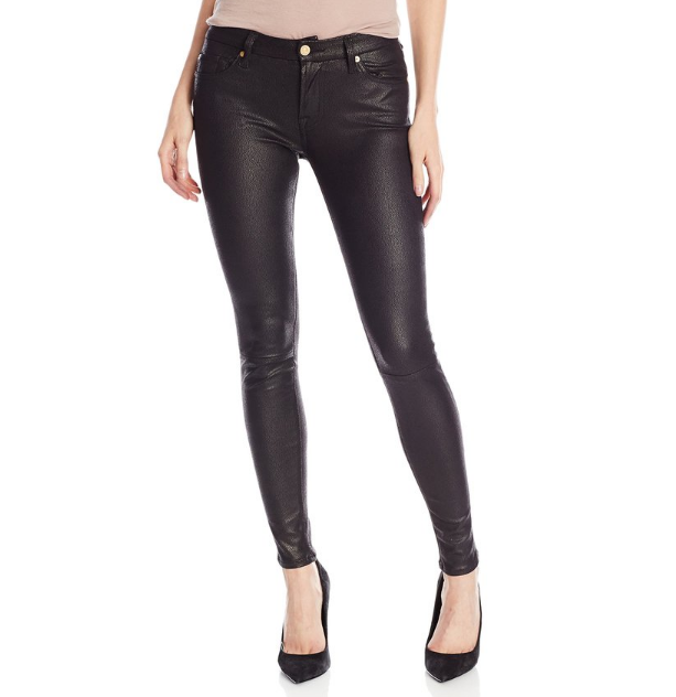 7 For All Mankind Women's Contour Waistband Crackle Leather-Like Skinny Jean $49.99, Free Shipping