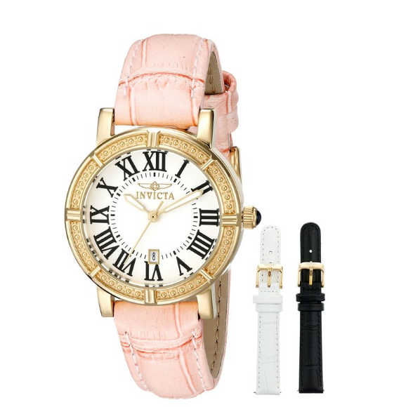 Invicta Watches Womens Wildflower Genuine Leather Band Watch only $48.74