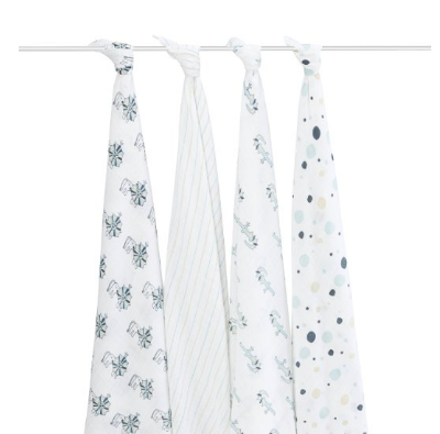 aden and anais Swaddle Blanket in Royal only $23.4 via code:YSWUVD7B