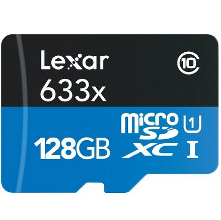 Lexar High-Performance microSDXC 633x 128GB UHS-I, U1 w/USB 3.0 Reader Flash Memory Card - LSDMI128B1NL633R $41.95 FREE Shipping on orders over $49