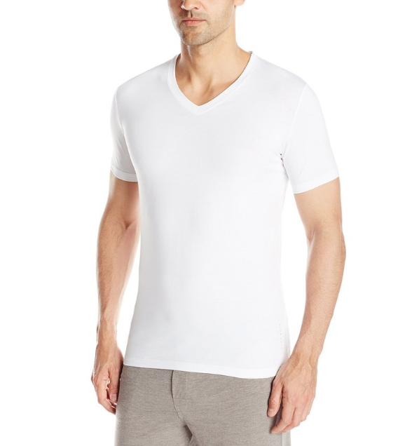 BOSS HUGO BOSS Men's Motion Cotton Stretch V-Neck T-Shirt only $16.35