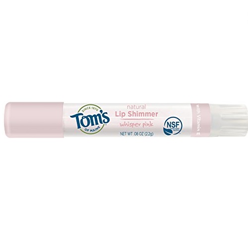 Tom's of Maine Natural Lip Shimmer, Whisper Pink, 0.08 Ounce, 3 Count, Only $9.30, free shipping after using SS