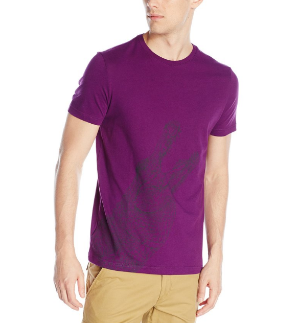 Lacoste Men's Short Sleeve Regular Fit T-Shirt with Water Crocodile Graphic only $21.40