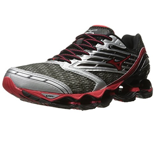 Mizuno Men's Wave Prophecy 5 Running Shoe, Gunmetal/High Risk Red, 9.5 D US, Only $120.04, free shipping