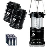 Etekcity 3 Pack Portable Outdoor LED Camping Lantern with 9 AA Batteries (Black, Collapsible) $14.99 FREE Shipping on orders over $49