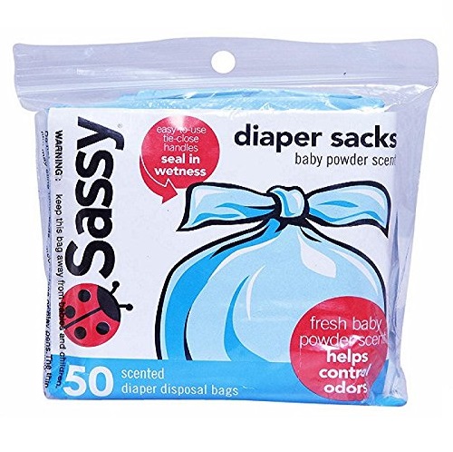 史低价！Sassy 一次性尿布垃圾袋 50袋装，现仅售$1.64