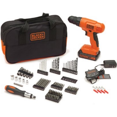 Black & Decker BDC120VA100 20-Volt MAX Lithium-Ion Drill Kit with 100 Accessories $41.80 FREE Shipping
