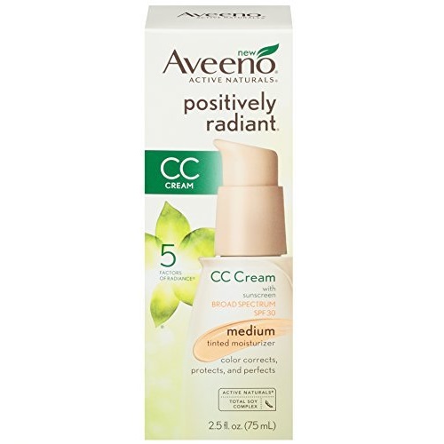 Aveeno Positively Radiant CC Cream SPF 30, Medium Tinted Moisturizer, 2.5 Ounce, only $8.42, free shipping after clipping coupon and using SS
