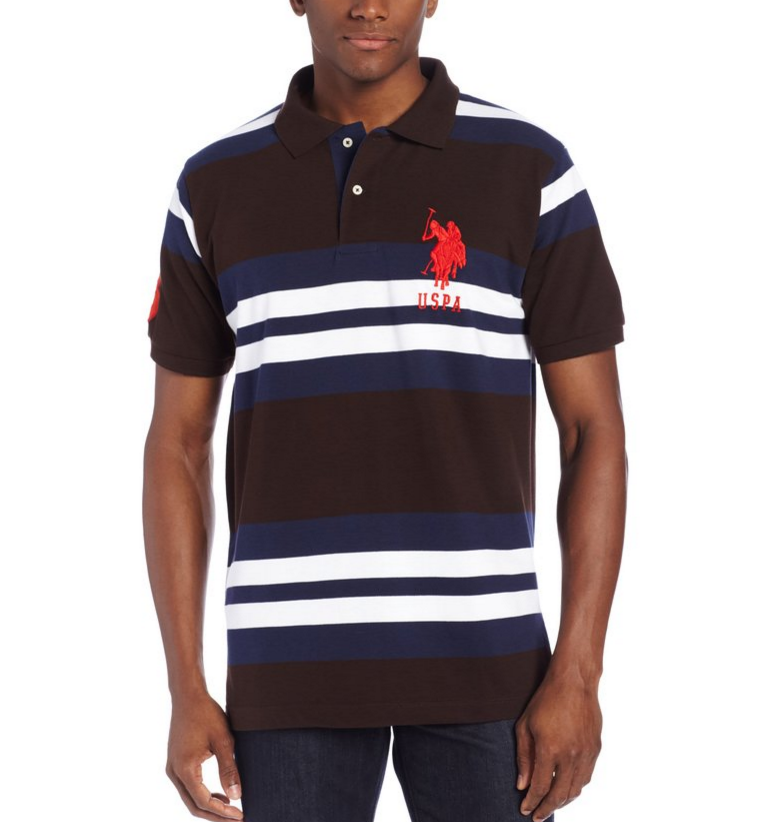 U.S. Polo Assn. Men's Multicolored Striped Polo Shirt ONLY $12.36