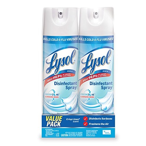 Lysol Disinfectant Spray, Crisp Linen, 19 oz, Pack of 2, Only $7.31 , free shipping after using SS