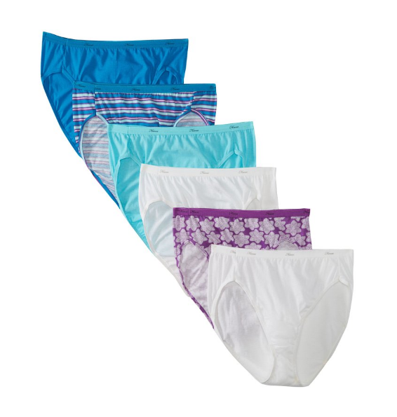 Hanes Women's No Ride Up Cotton Hi-Cut Panties only $6.94