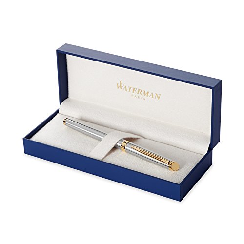 Waterman Hemisphere Essential Stainless Steel Gold TrimMedium Point Fountain Pen - S0920330, Only $31.93, free shipping