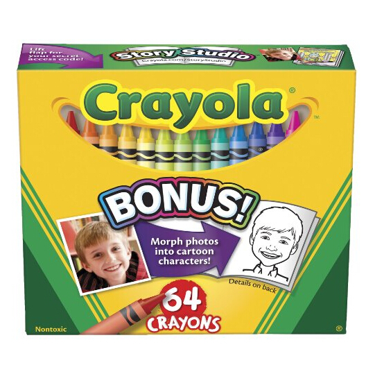 Crayola 绘儿乐64支装蜡笔，原价$9.99，现仅售$2.94