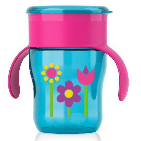 Philips Avent My Natural Drinking Cup, 9 Ounce, Pink/Purple/Blue, Stage 4, only $4.40
