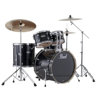 Pearl EXX725S/C 5-Piece Export New Fusion Drum Set with Hardware - Jet Black  $535.95