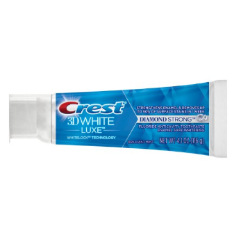 Crest 3D White Luxe Diamond Strong Brilliant Mint Flavor Whitening Toothpaste  only $2.29