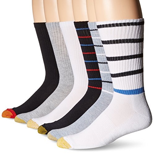 史低价！Gold Toe 男士中筒袜子，6双，原价$20.00，现仅售$5.80。两色价格相近！