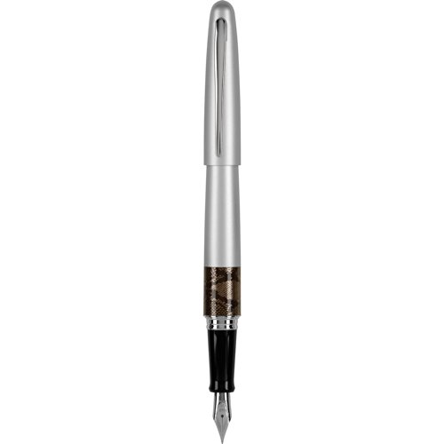 Pilot MR Animal Collection Fountain Pen, Matte Silver with Python Accent, Medium Nib, Black Ink (91137), only $11.52