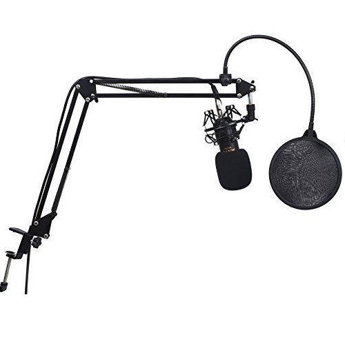 Anvo MK-R01 Condenser Microphone-Newest Professional Studio Broadcasting And Recording Condenser Microphone Kit With One Professional Condenser Microphone (Gold), only $19.89 after using coupon code