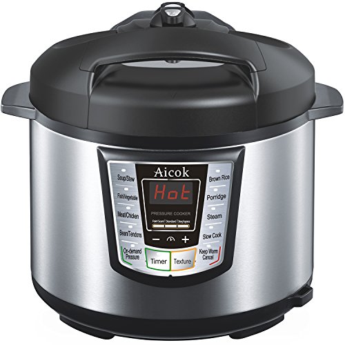 Aicok 7-in-1 Multi-Functional Programmable Electric Pressure Cooker, 6 Quart / 1000W,only $71.99, free shipping