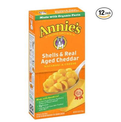 Annie's兒童乳酪有機通心粉6oz 12盒裝, 現點擊coupon后僅售$8.27, 免運費！