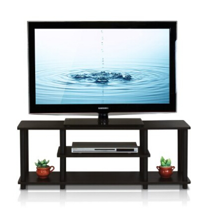 Furinno 12250R1WN/BK Turn-N-Tube No Tools 3D 3-Tier Entertainment TV Stands, Walnut  $39.97