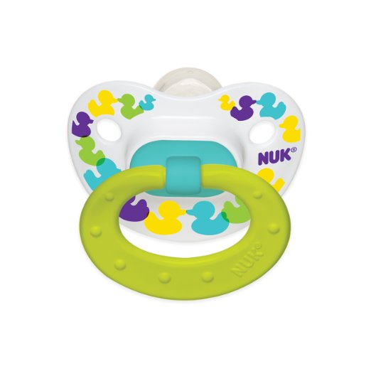 NUK Confetti Ducks Orthodontic Silicone Pacifier, only $2.08