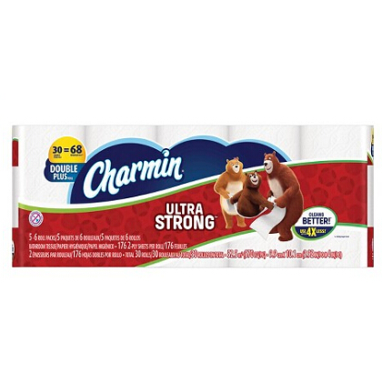 $43.58 ($58.47, 25% off) 3 x Charmin® Ultra Toilet Paper 30 Double Plus Rolls +$10 Gift Card