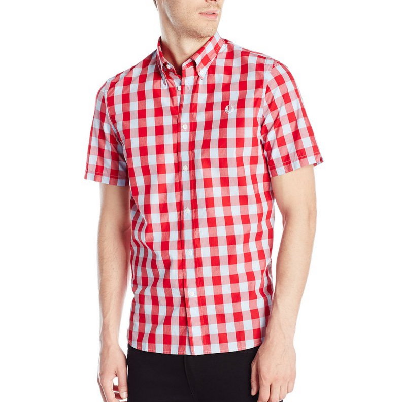 Fred Perry Men's Tartan-Gingham Mix Shirt only $37.97