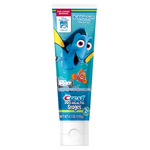 史低价！Crest Pro-Health Stages 迪士尼系列儿童果味牙膏，4.1 oz，原价$3.99，现点击coupon后仅售$1.13