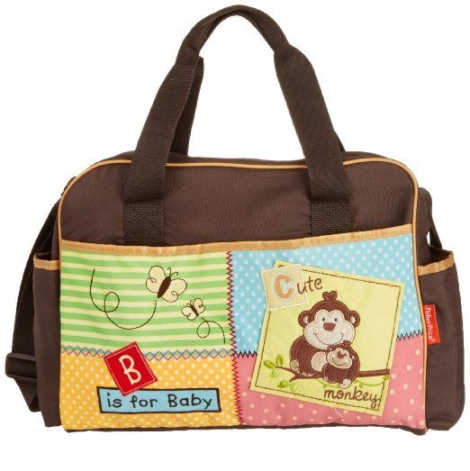 Fisher-Price Luv U Zoo Diaper Bag, Brown, only $12.99