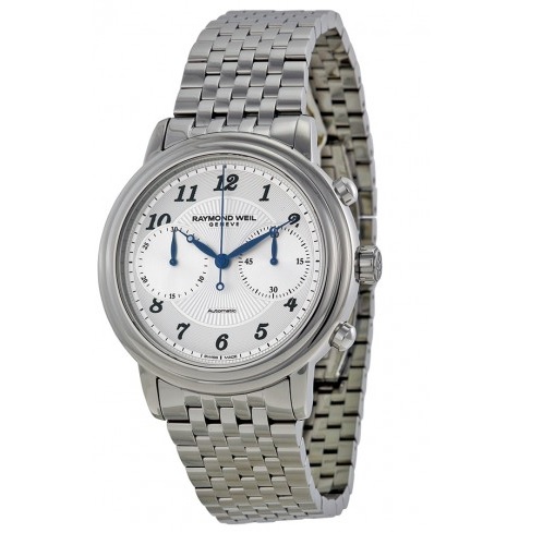 RAYMOND WEIL Maestro Automatic Chronograph Silver Dial Stainless Steel Men's Watch Item No. RW-4830-ST-05659, only $729.00, free shipping after using coupon code