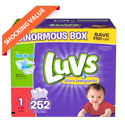 $19.48 ($35.00, 44% off) Luvs Ultra Leakguards Diapers Size 1-5