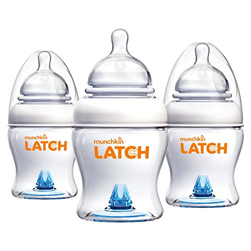 Munchkin Latch Anti-Colic Baby Bottle with Ultra Flexible Breast-like Nipple, BPA Free, 4 Ounce, 3 Pack , Only $9.99