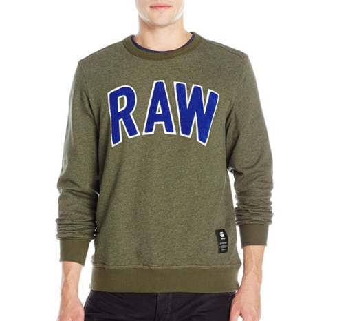 G-Star Raw Men's Warth Crew Neck Pullover Sweatshirt only $35.99