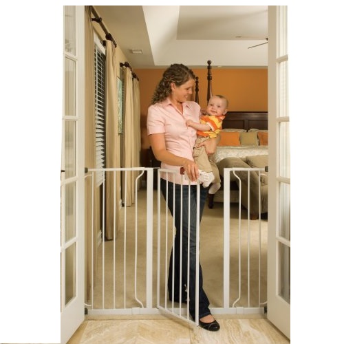 Regalo Extra Tall Widespan Gate, White, Only $37.42, You Save $22.57(38%)