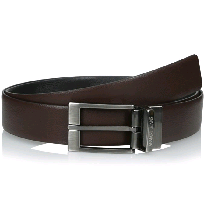 Armani Jeans Men's D2 Adjustable and Reversible Brushed Leather Saffiano Belt $60.05 FREE Shipping